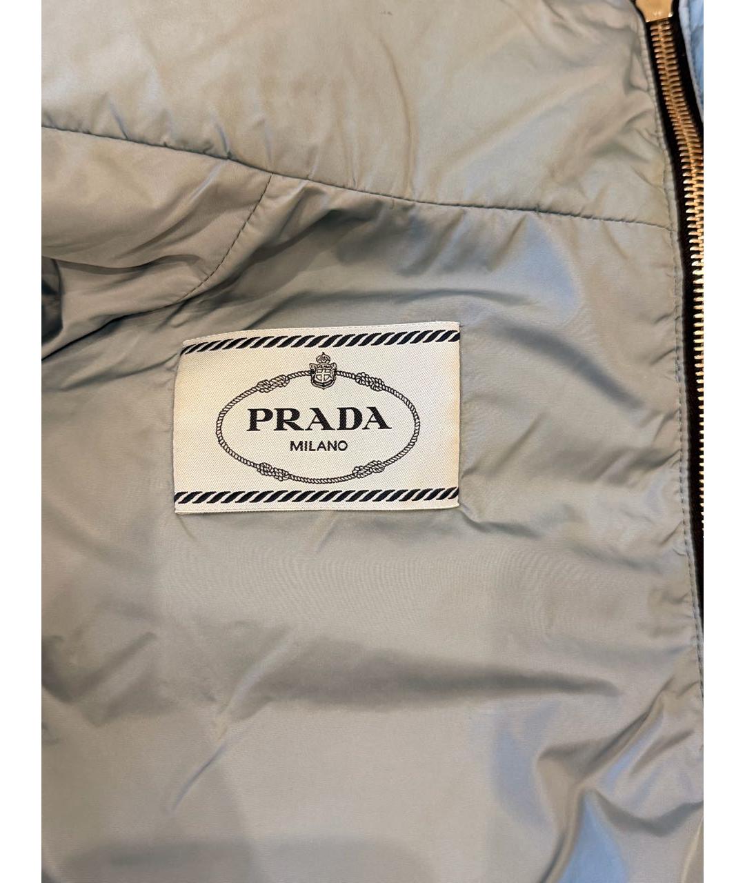 PRADA Черный нейлоновый пуховик, фото 3