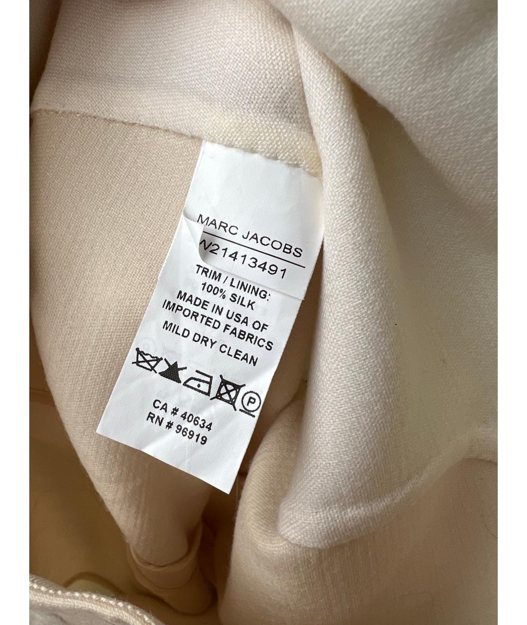 MARC JACOBS Бежевые шелковые леггинсы и велосипедки, фото 5