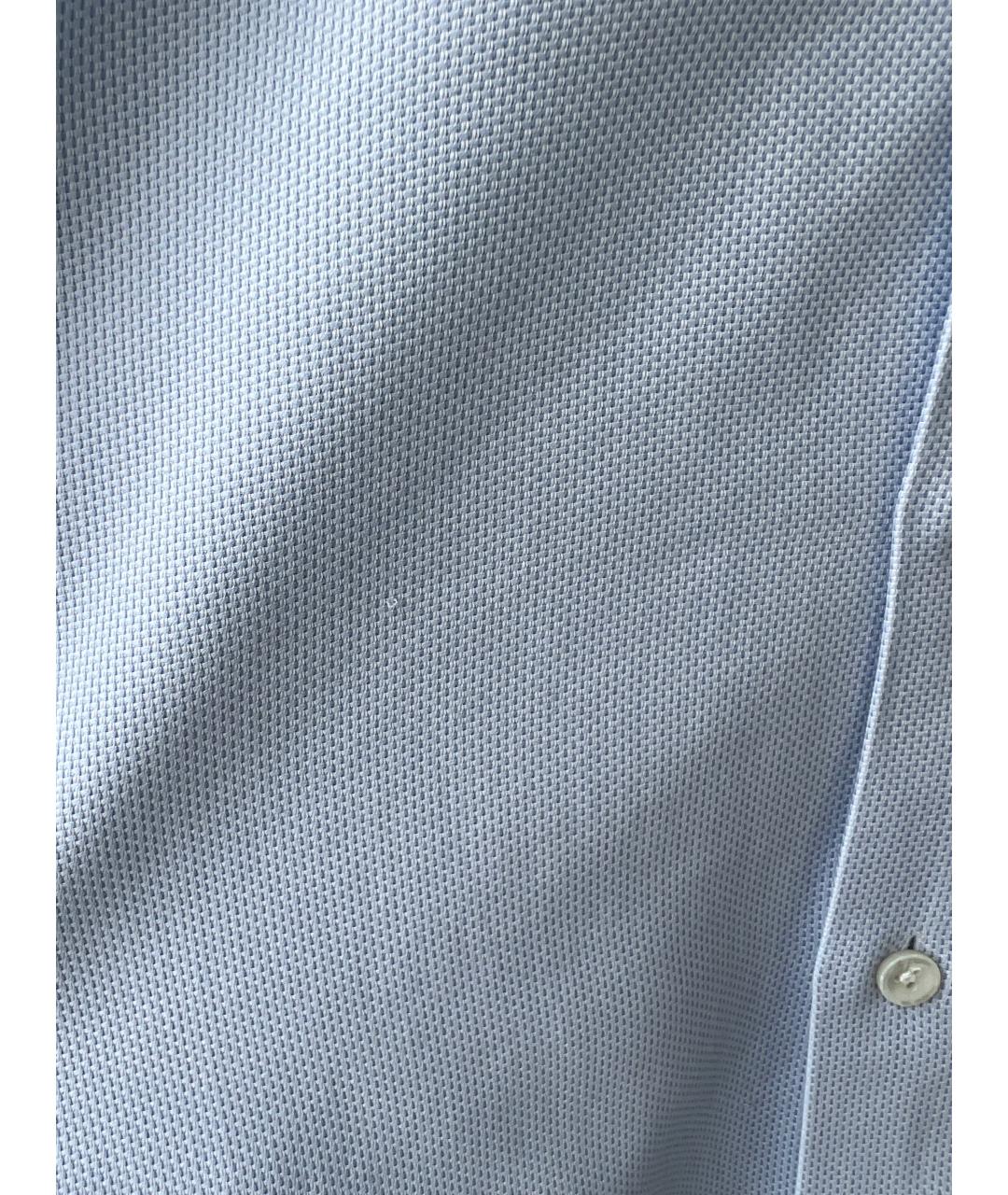 ERMENEGILDO ZEGNA XXX Голубая хлопковая классическая рубашка, фото 3