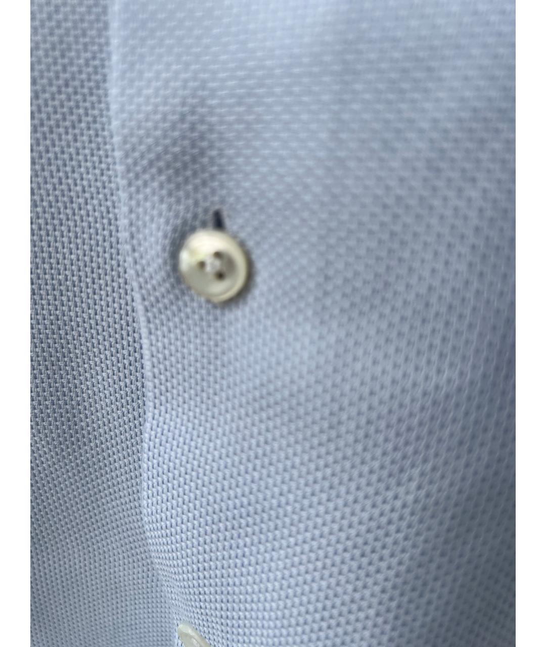 ERMENEGILDO ZEGNA XXX Голубая хлопковая классическая рубашка, фото 2