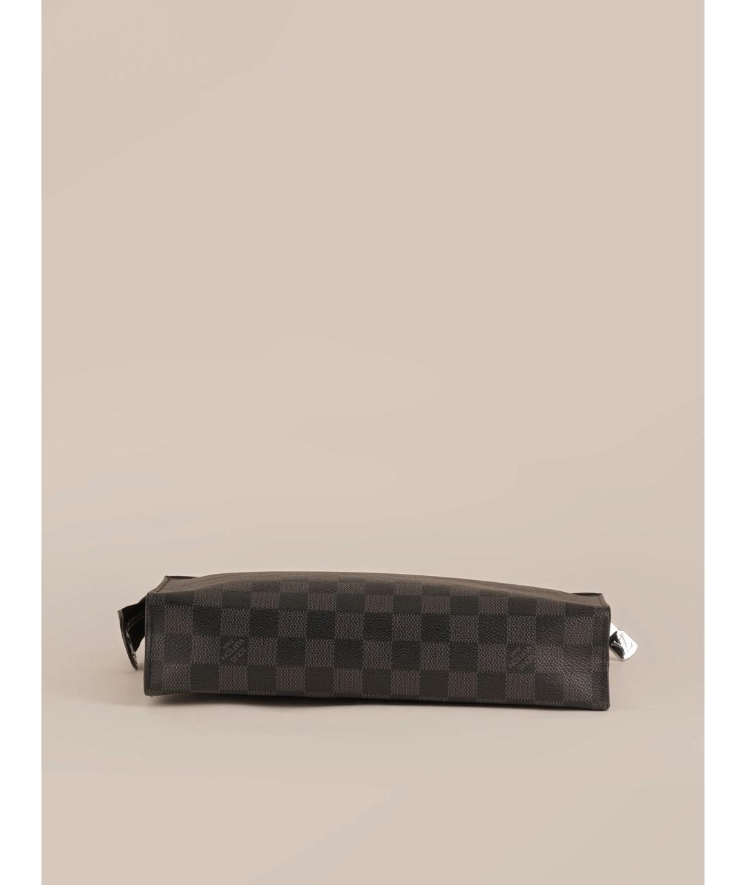 LOUIS VUITTON Черная папка для документов из канвы, фото 6