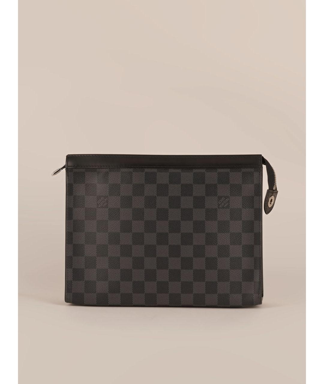 LOUIS VUITTON Черная папка для документов из канвы, фото 9