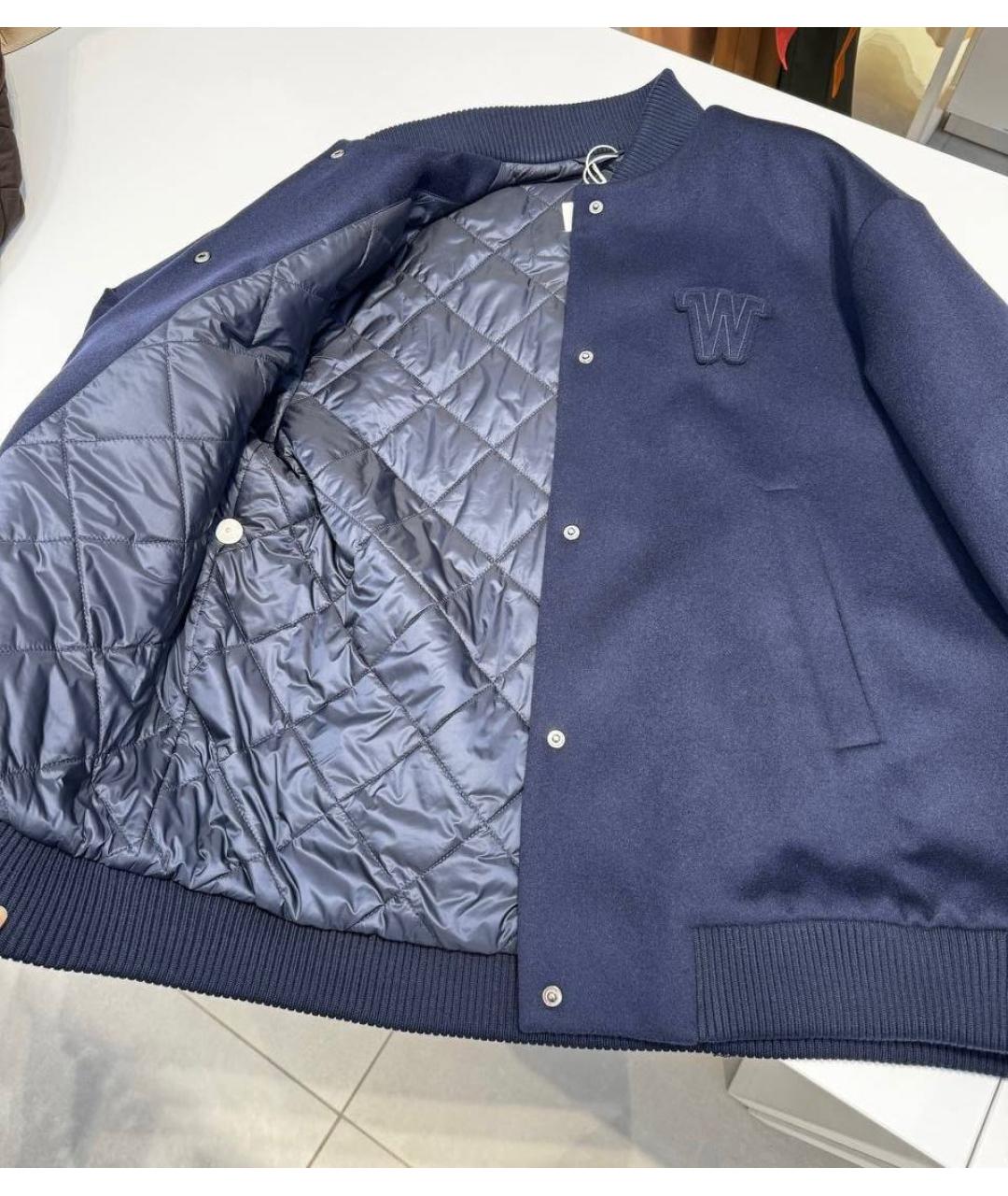 WEEKEND MAX MARA Темно-синяя шерстяная куртка, фото 2