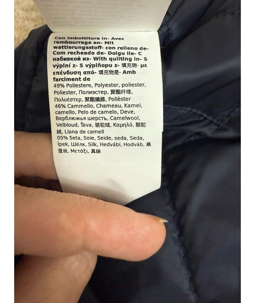 WEEKEND MAX MARA Темно-синяя шерстяная куртка, фото 3