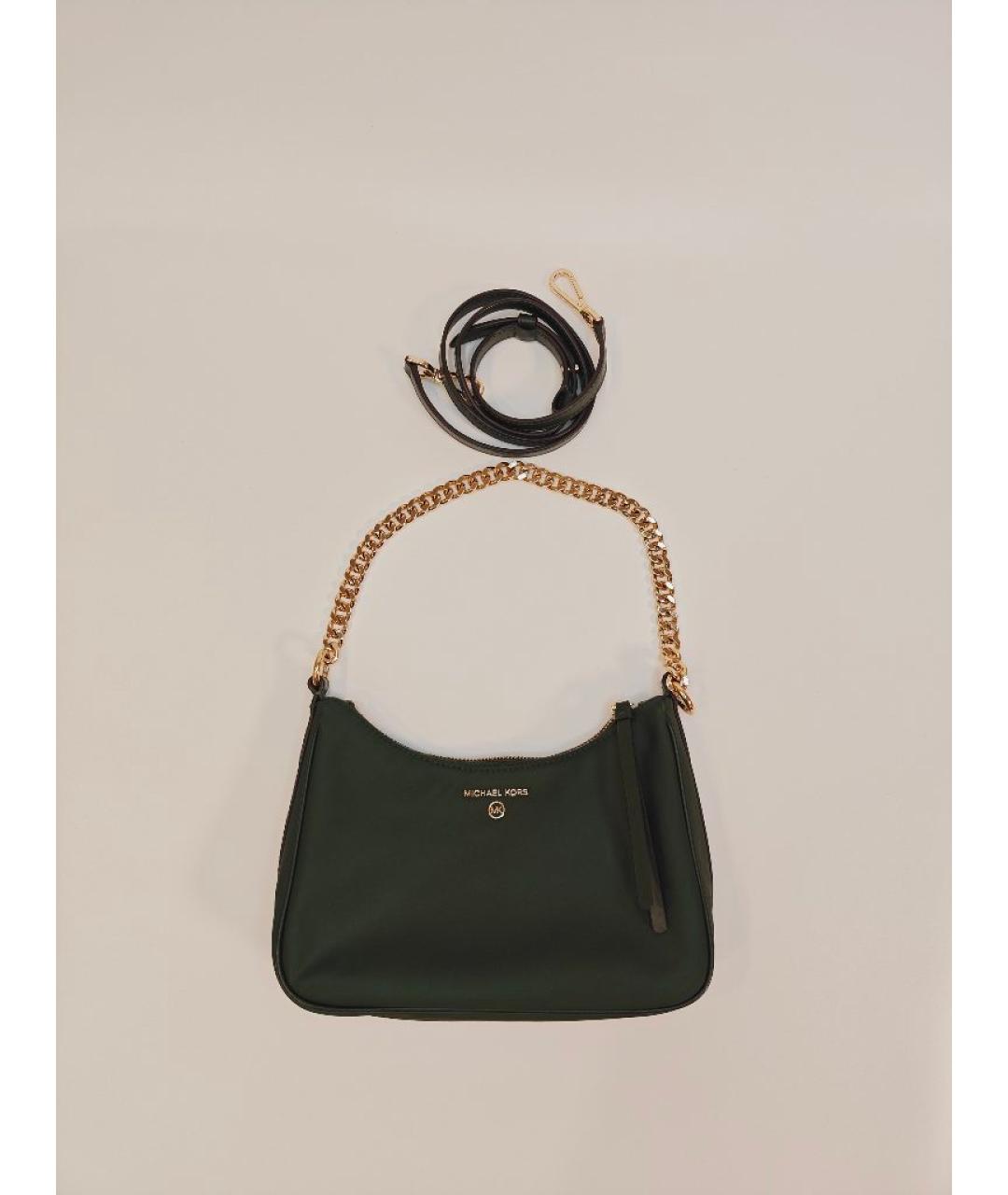 MICHAEL KORS Зеленая нейлоновая сумка с короткими ручками, фото 6