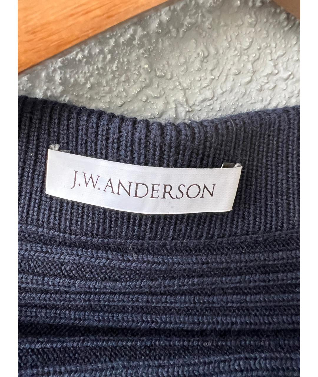 J.W.ANDERSON Темно-синий шерстяной джемпер / свитер, фото 2