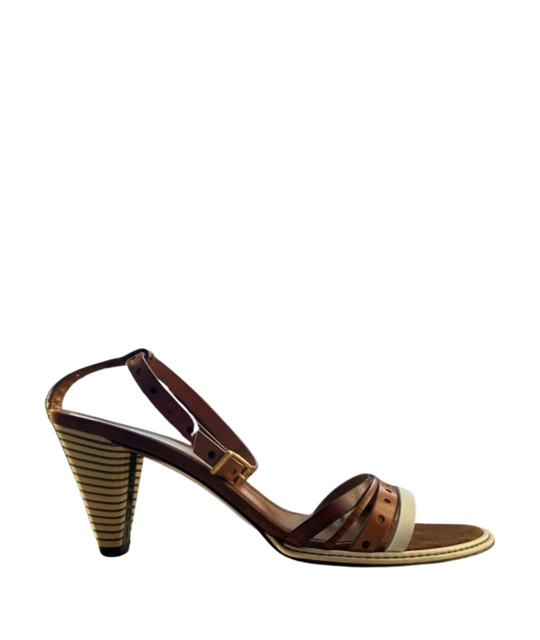 FENDI Мульти кожаные босоножки, фото 1