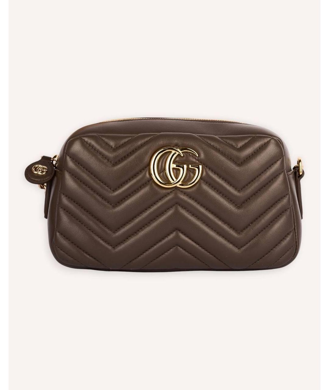 GUCCI Коричневая кожаная сумка через плечо, фото 8