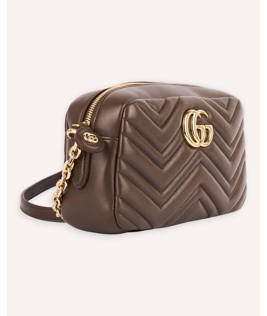 GUCCI Коричневая кожаная сумка через плечо, фото 3