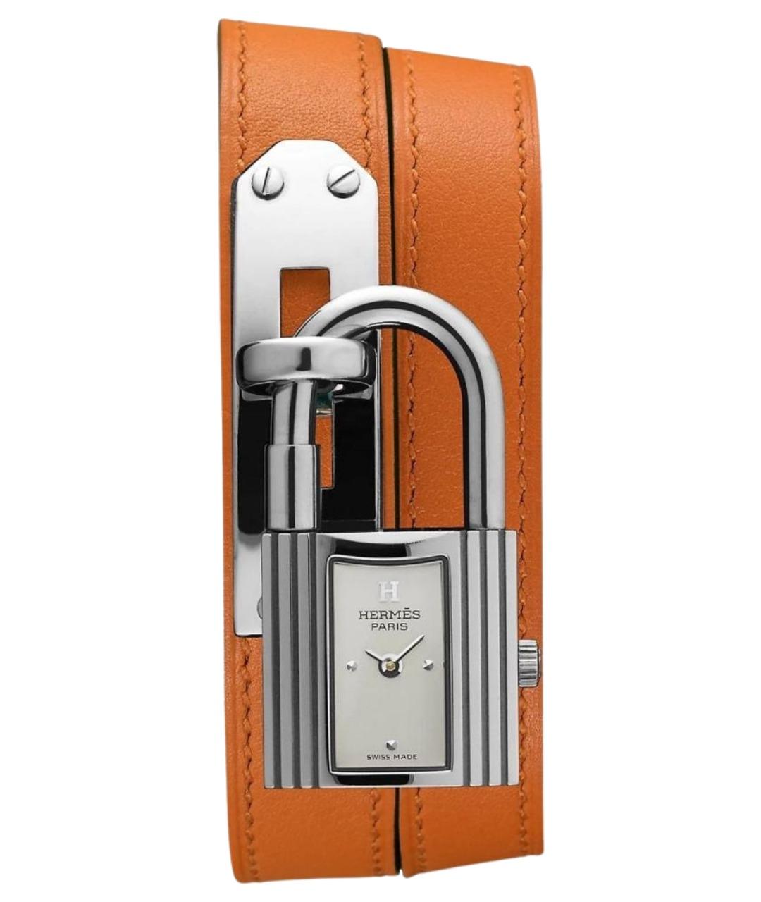 HERMES Оранжевые стальные часы, фото 1
