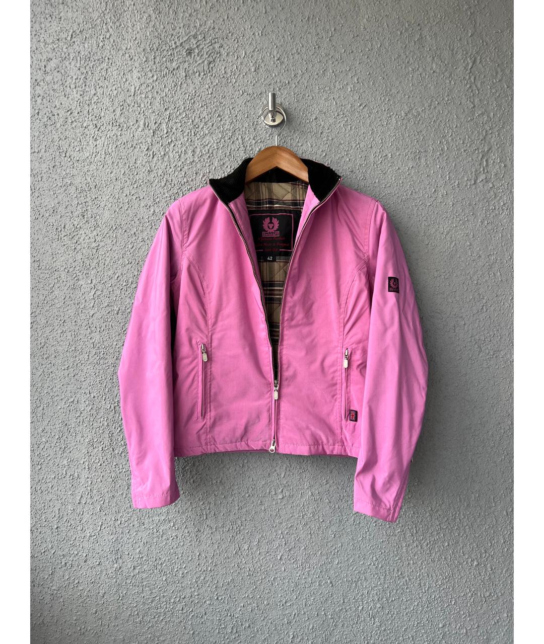 BELSTAFF Розовая полиэстеровая куртка, фото 8