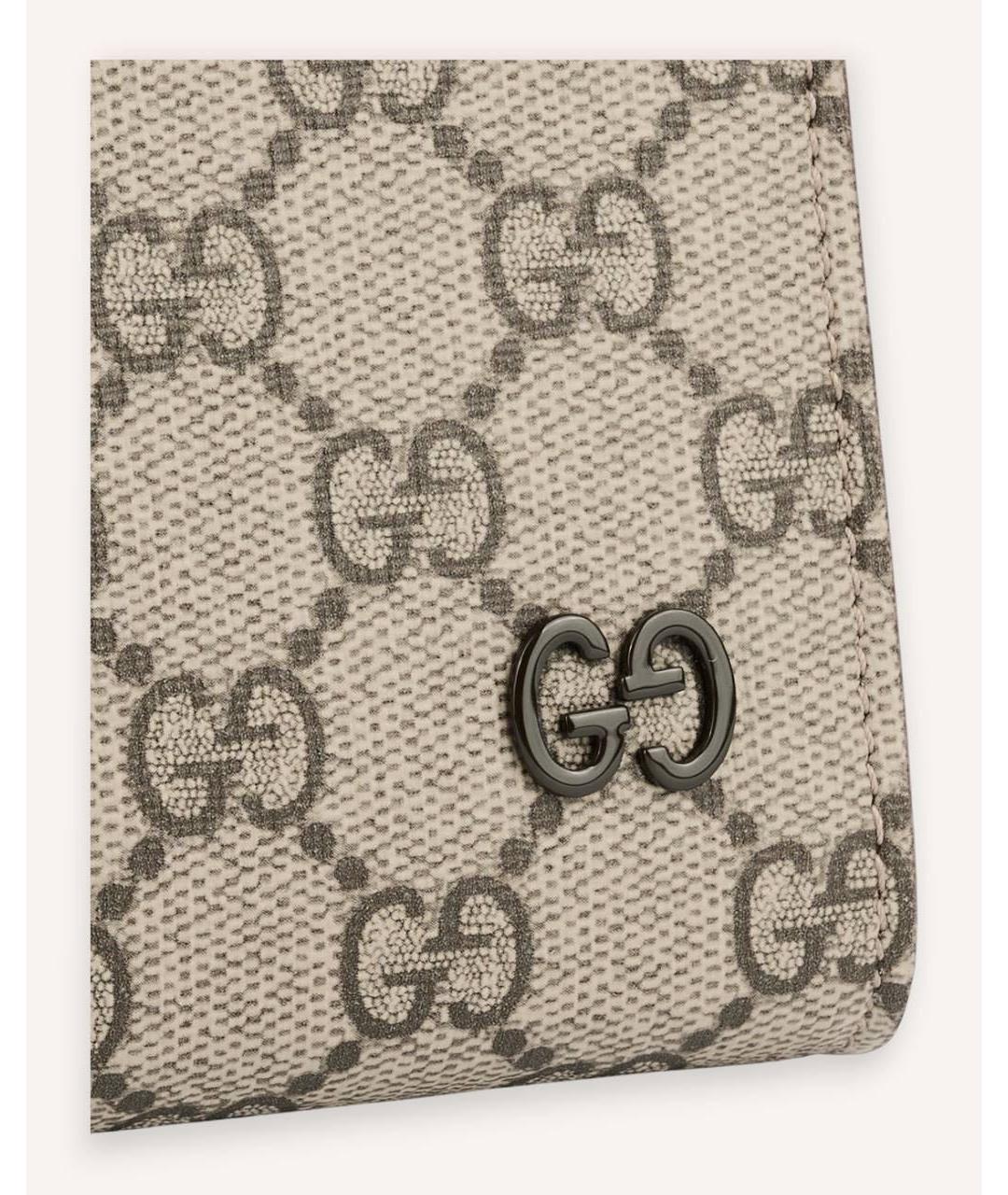 GUCCI Серая барсетка из канвы, фото 4