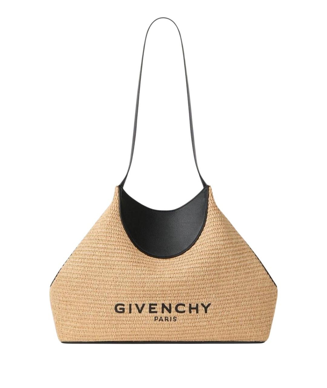 GIVENCHY Бежевая рафиевая сумка через плечо, фото 1