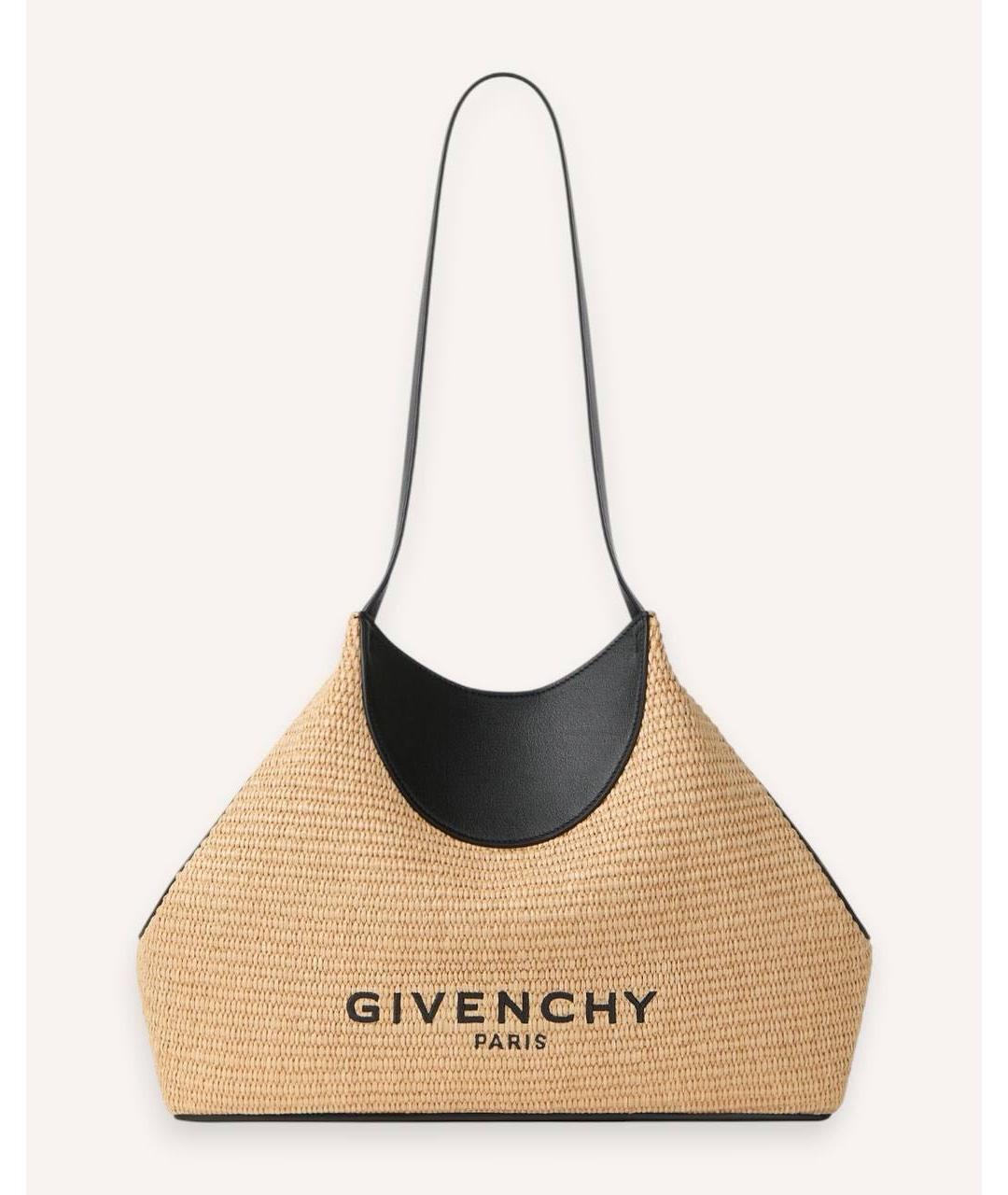 GIVENCHY Бежевая рафиевая сумка через плечо, фото 5