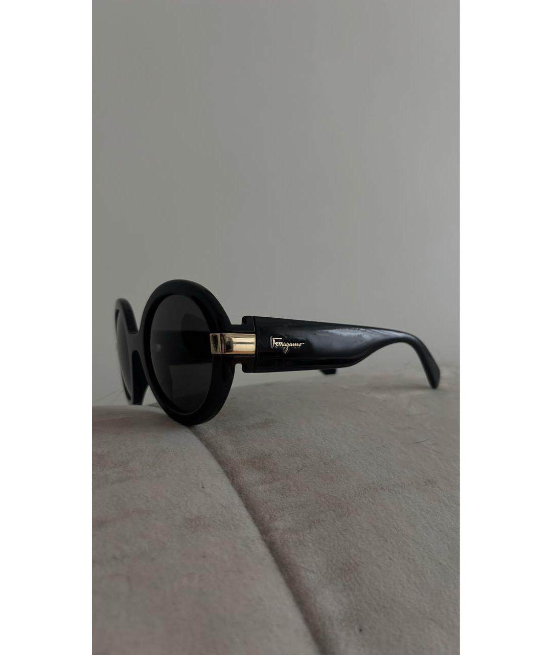 FERRAGAMO Черные пластиковые солнцезащитные очки, фото 3
