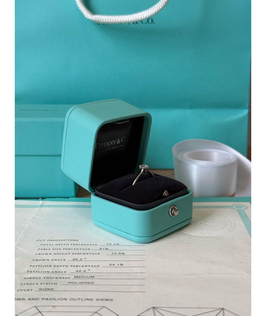 TIFFANY&CO Белое платиновое кольцо, фото 4