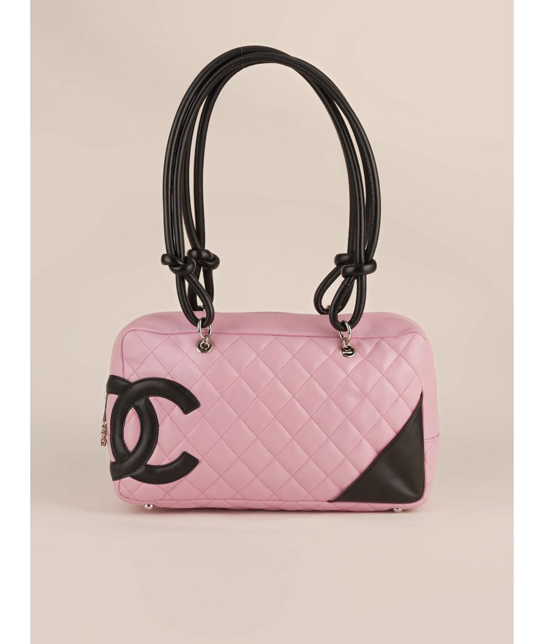 CHANEL Розовая кожаная сумка с короткими ручками, фото 9
