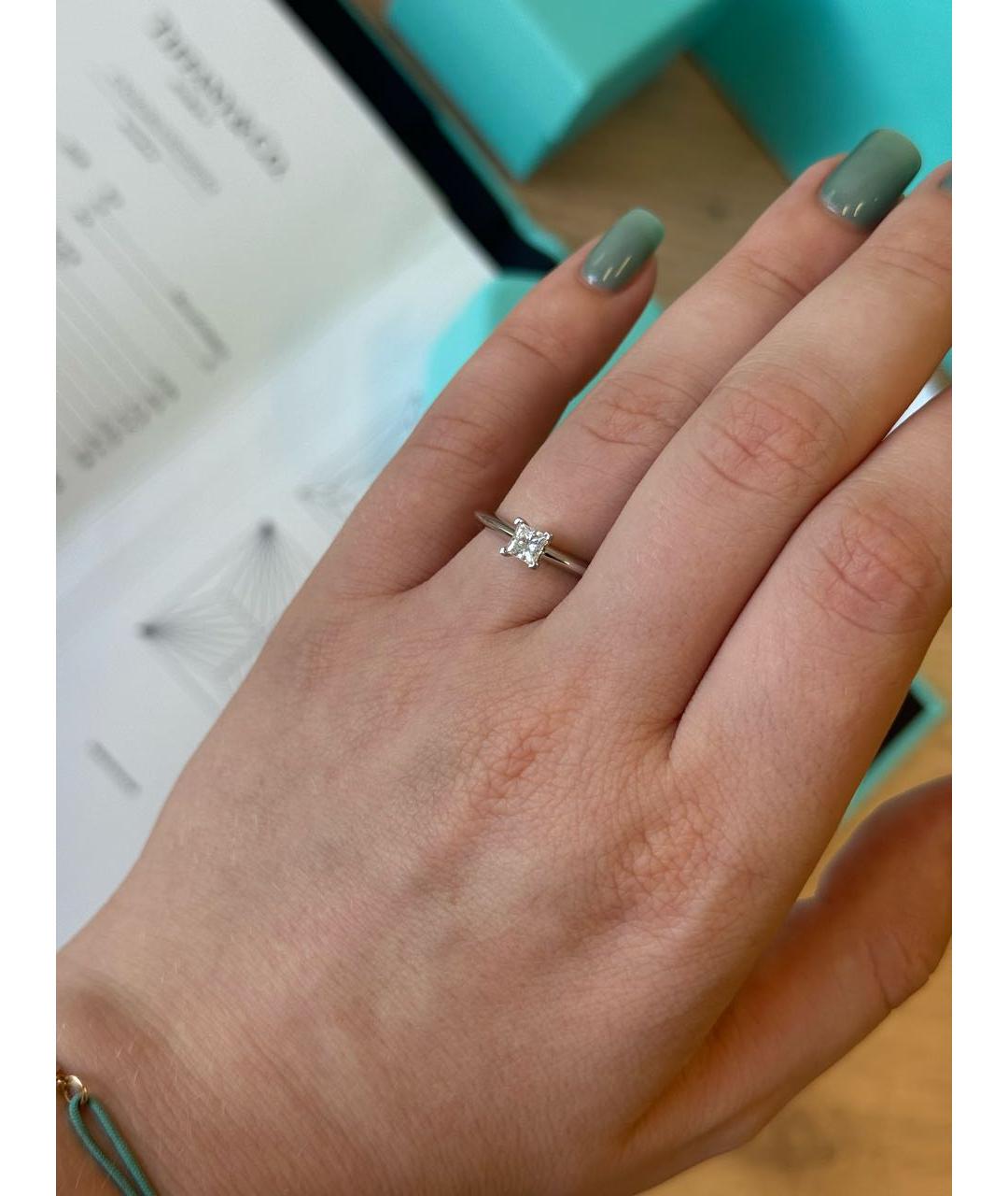 TIFFANY&CO Серебряное платиновое кольцо, фото 6