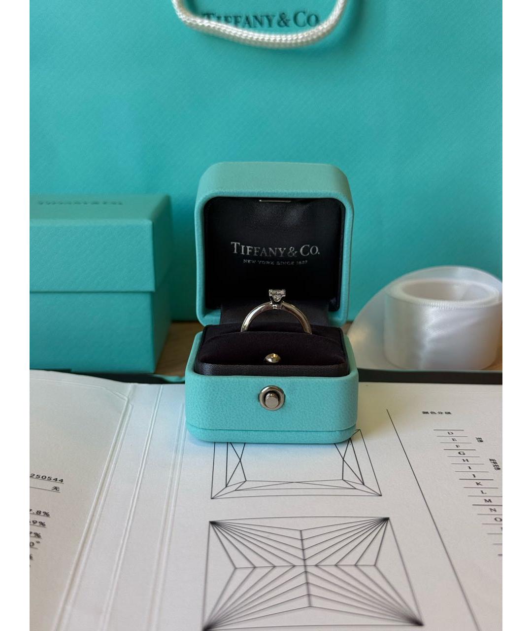 TIFFANY&CO Серебряное платиновое кольцо, фото 3