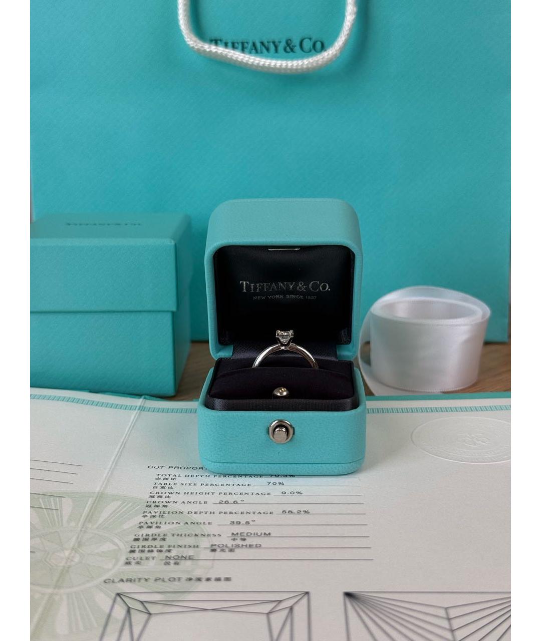 TIFFANY&CO Белое платиновое кольцо, фото 3