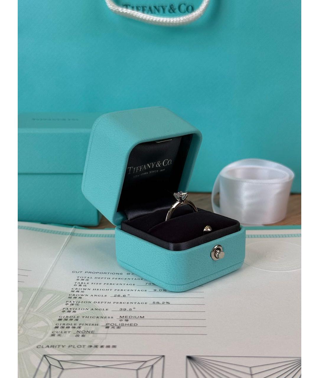 TIFFANY&CO Белое платиновое кольцо, фото 4