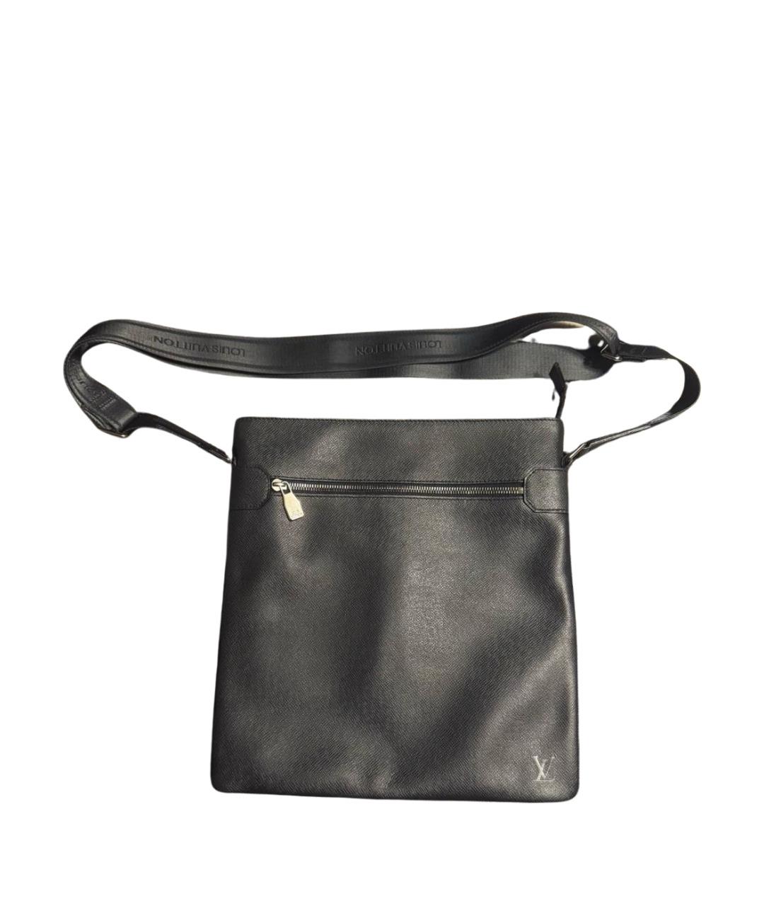 LOUIS VUITTON Черная кожаная сумка на плечо, фото 1