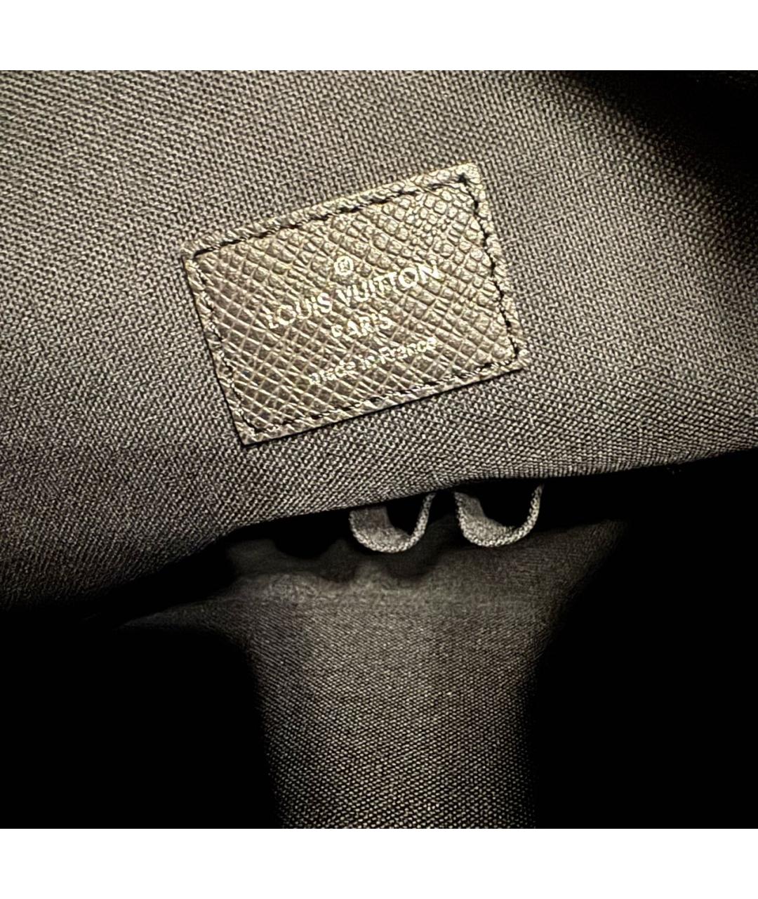 LOUIS VUITTON Черная кожаная сумка на плечо, фото 5