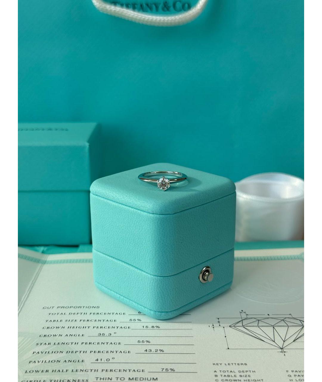 TIFFANY&CO Серебряное платиновое кольцо, фото 5