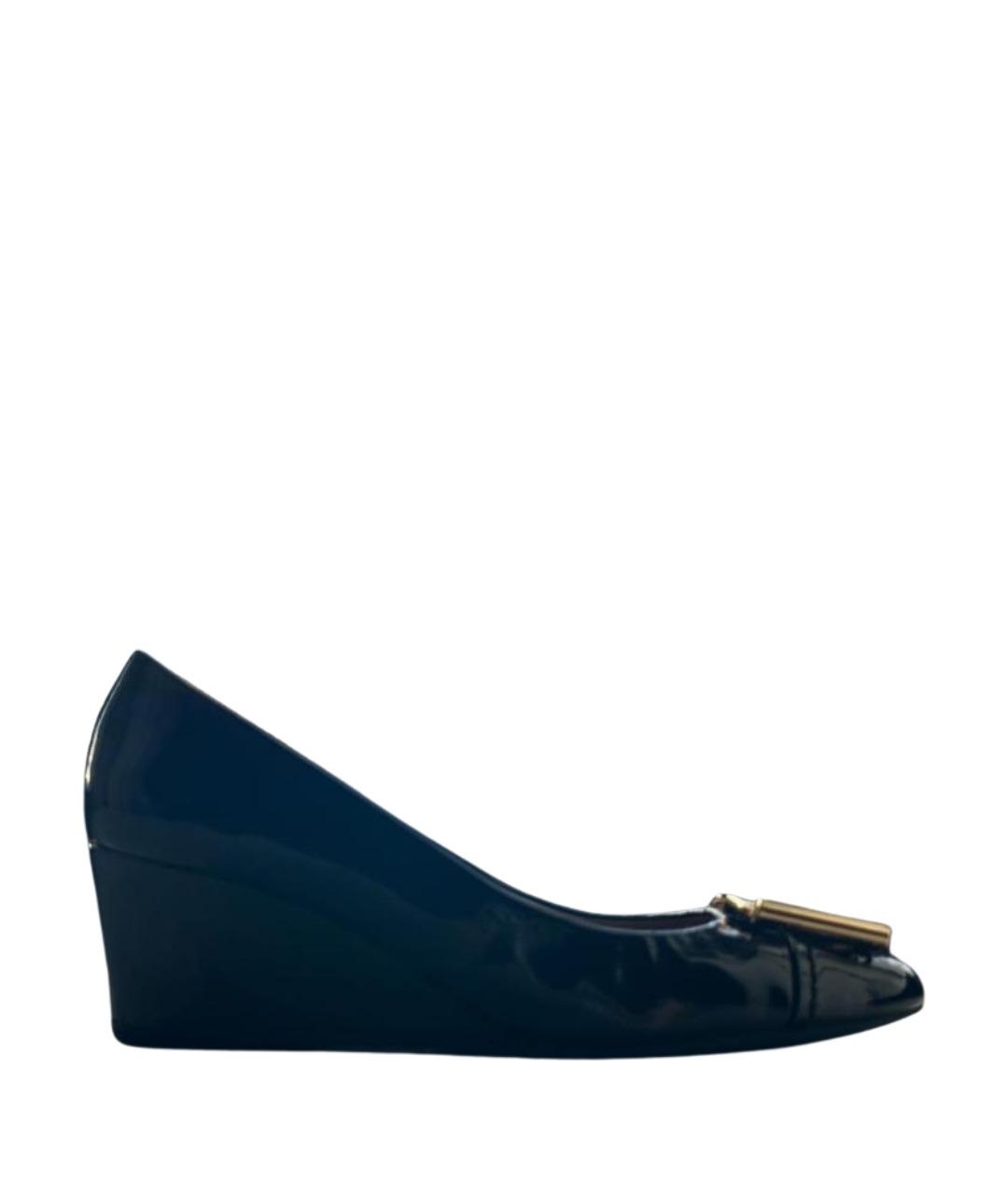 FERRAGAMO Черные кожаные туфли, фото 1