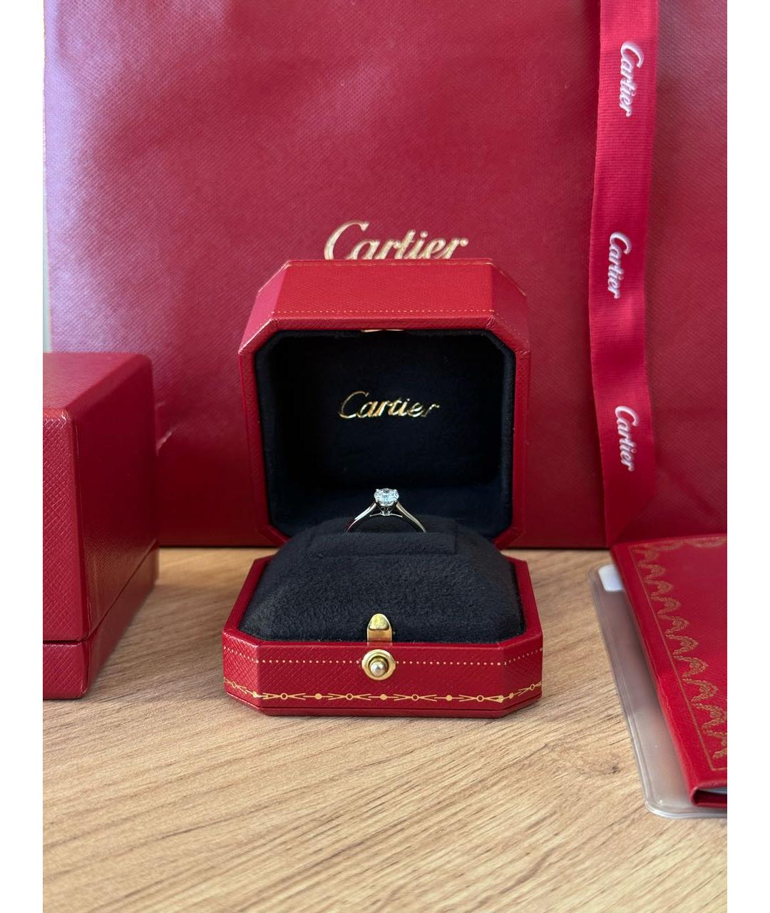 CARTIER Серебряное платиновое кольцо, фото 2