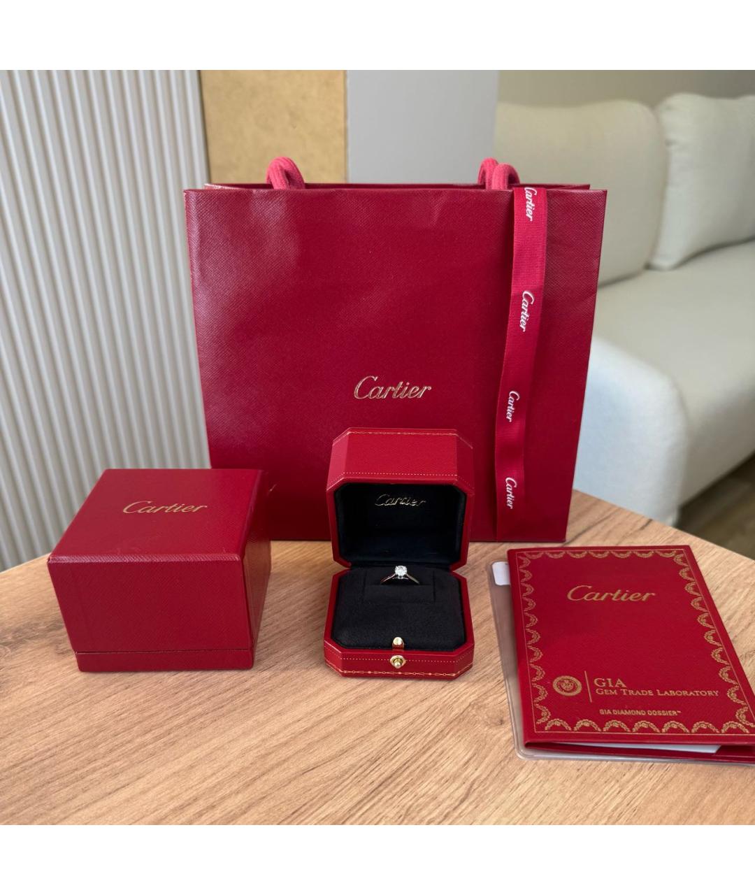 CARTIER Серебряное платиновое кольцо, фото 3