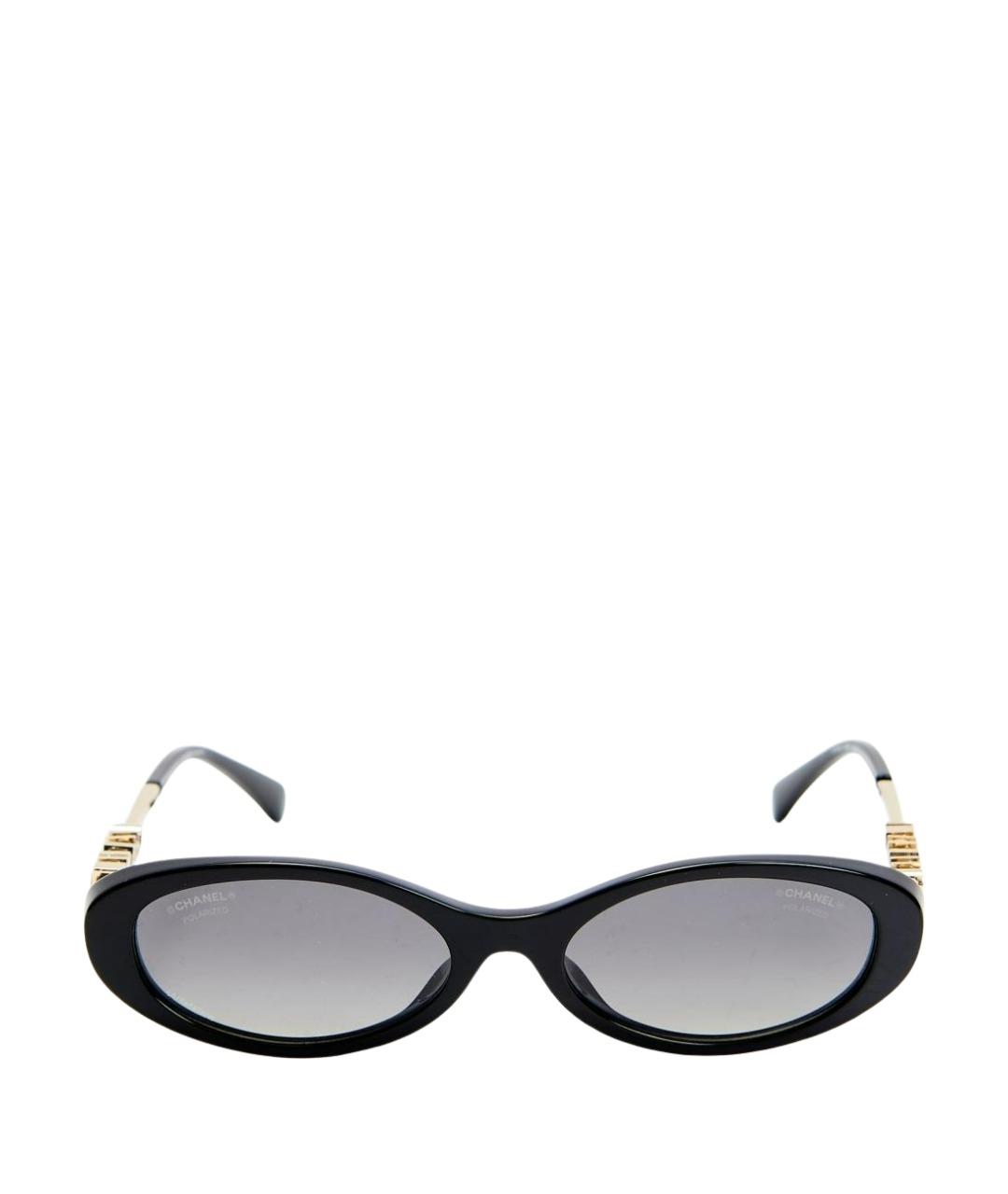 CHANEL Черные пластиковые солнцезащитные очки, фото 1