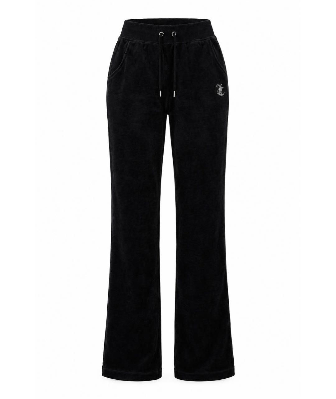 JUICY COUTURE Черные велюровые спортивные брюки и шорты, фото 1