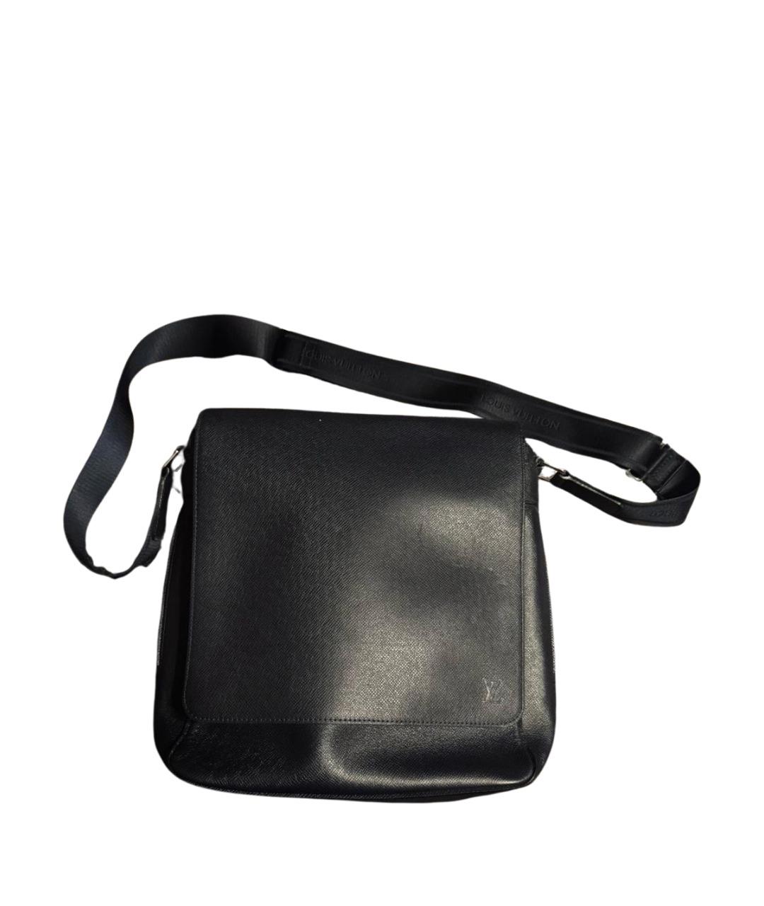 LOUIS VUITTON Черная кожаная сумка на плечо, фото 1