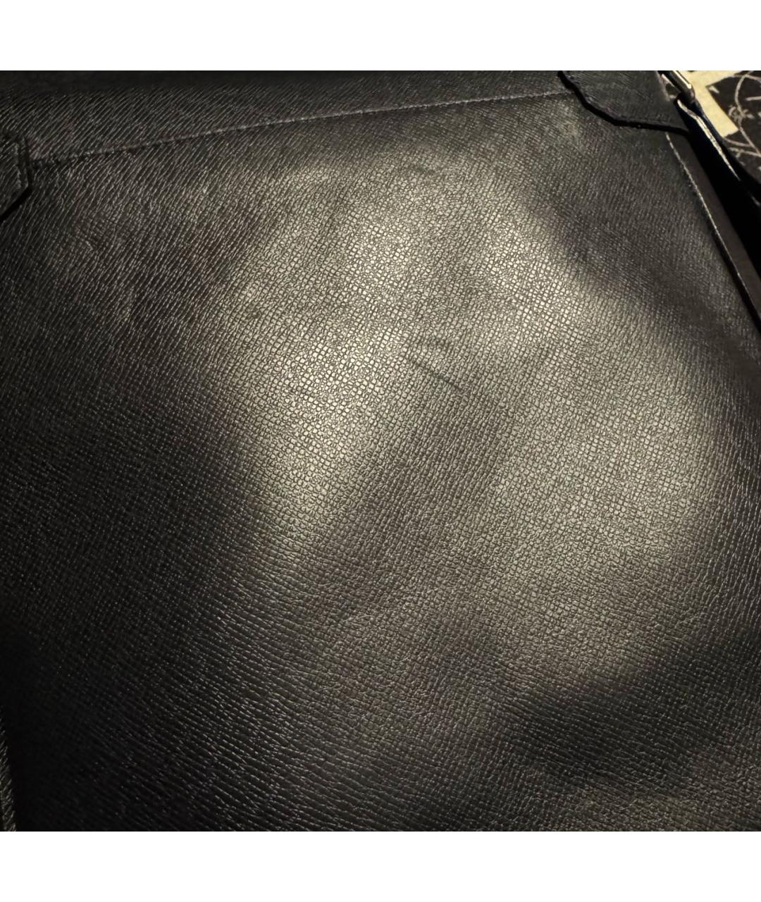 LOUIS VUITTON Черная кожаная сумка на плечо, фото 6