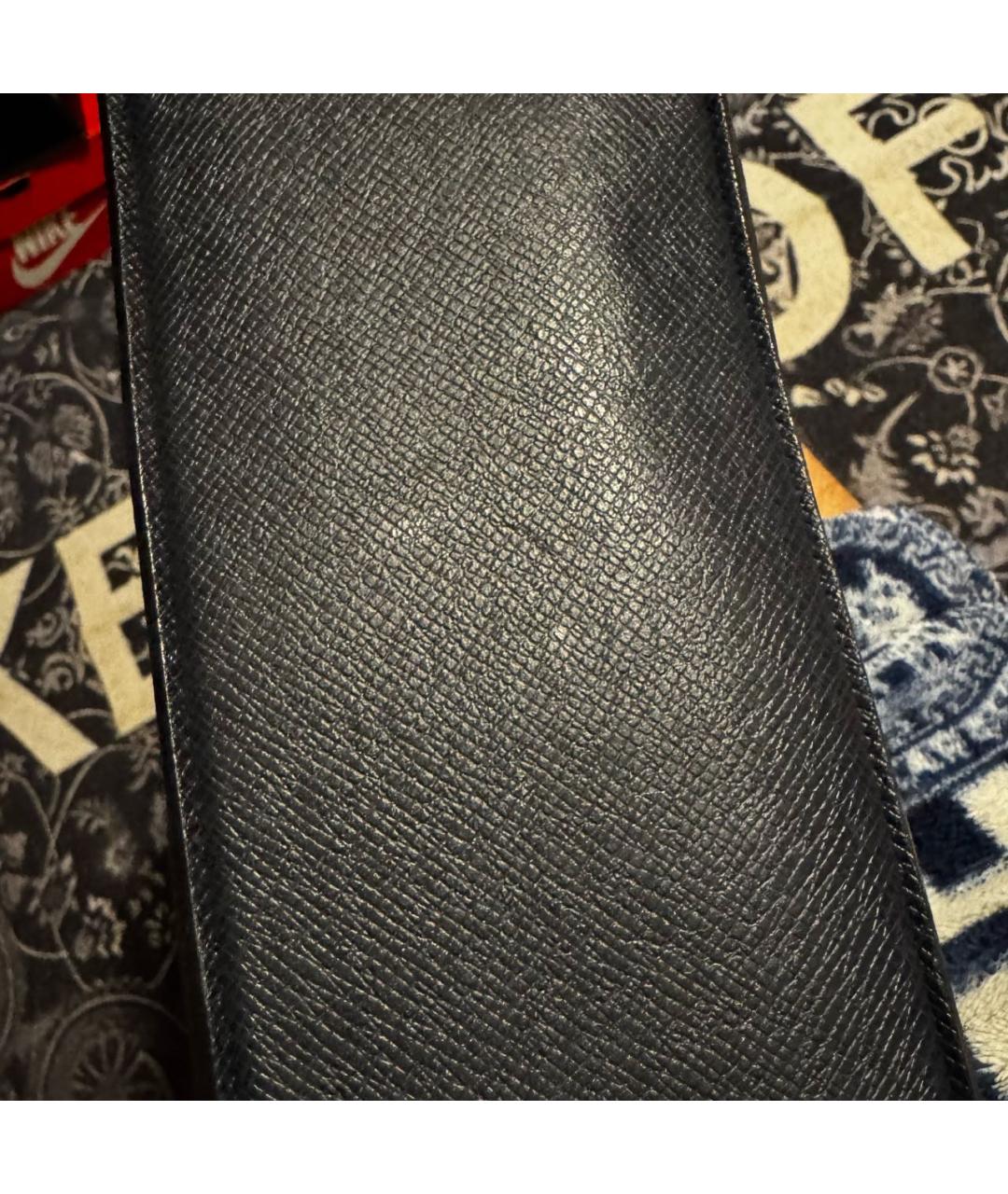 LOUIS VUITTON Черная кожаная сумка на плечо, фото 7