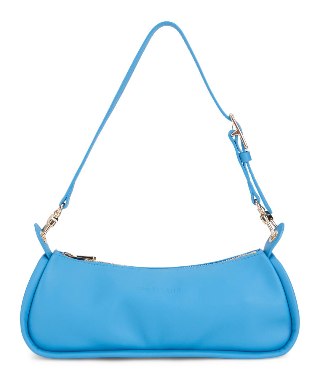 LONGCHAMP Голубая кожаная сумка через плечо, фото 2