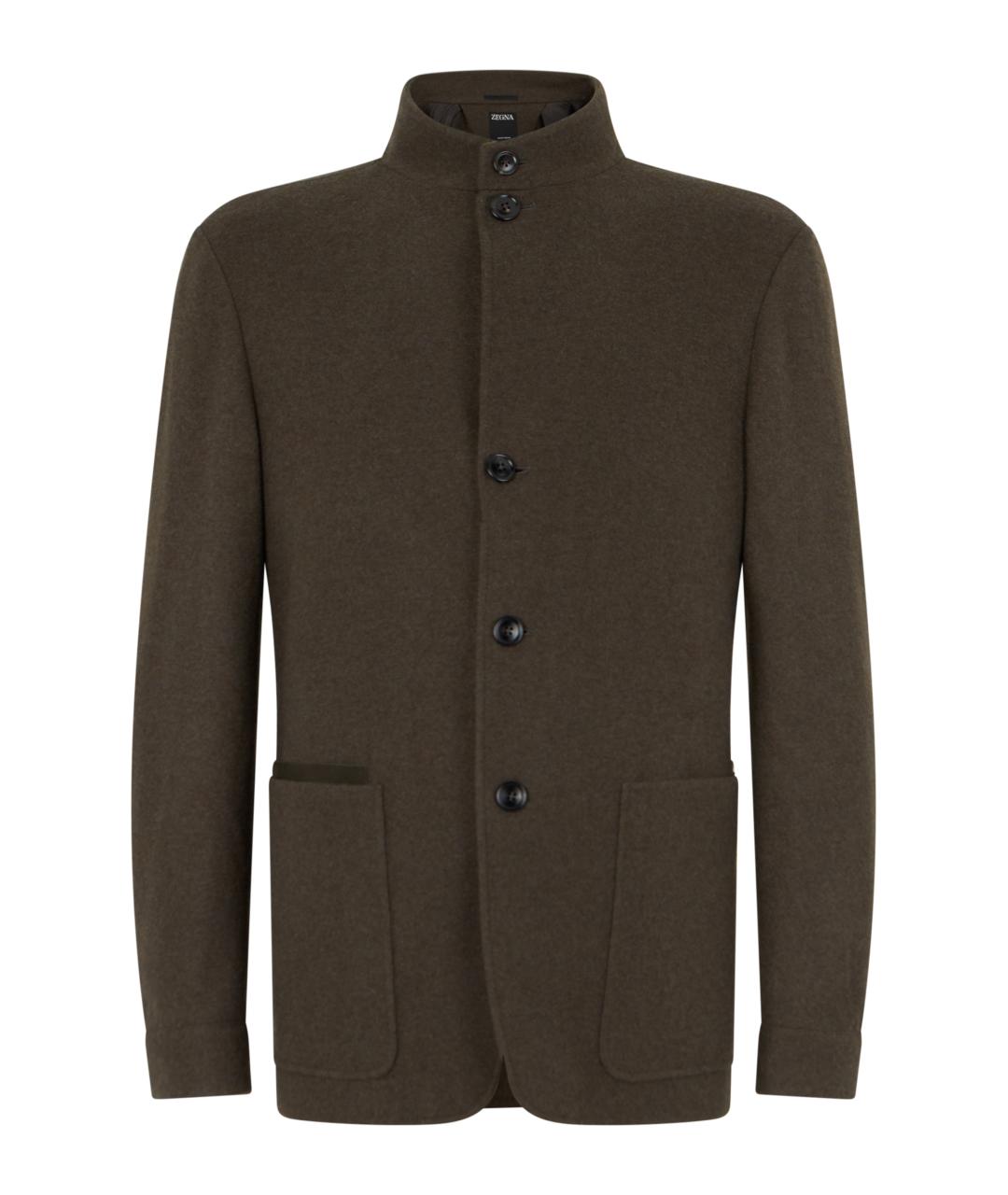 ZEGNA Зеленое шерстяное пальто, фото 1