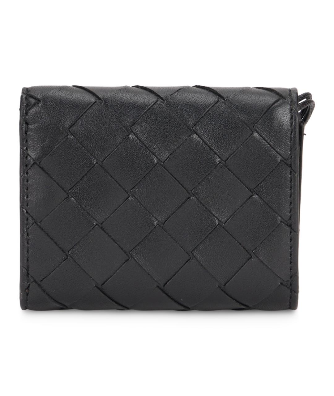BOTTEGA VENETA Черный кожаный кошелек, фото 2