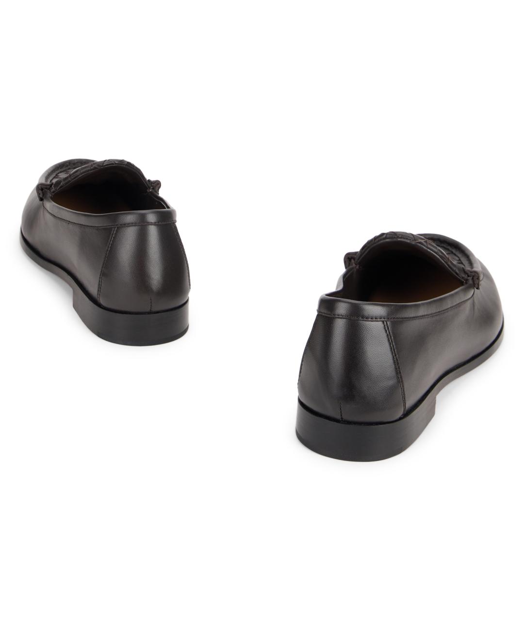 BOTTEGA VENETA Черные кожаные лоферы, фото 3