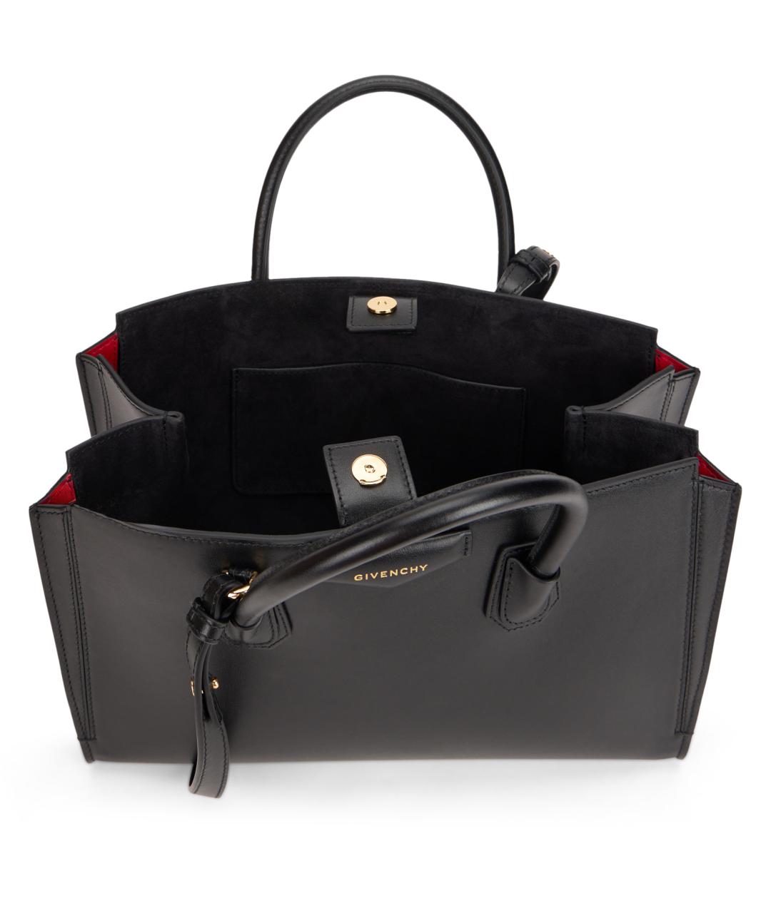 GIVENCHY Черная кожаная сумка тоут, фото 4