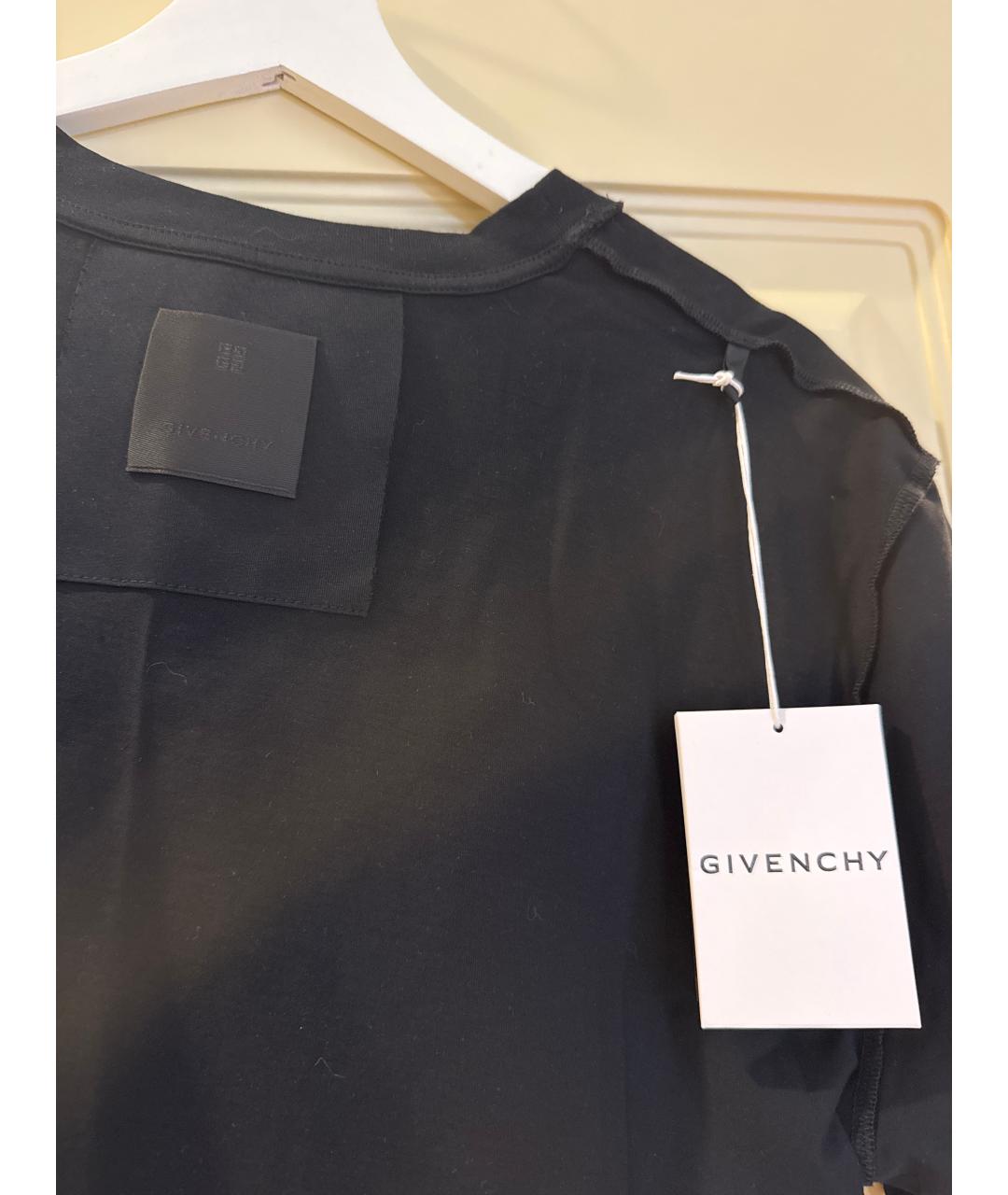 GIVENCHY Черная хлопковая футболка, фото 3