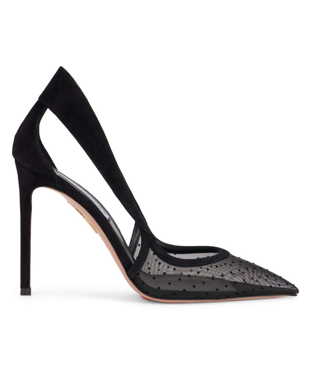 AQUAZZURA Черные кожаные туфли, фото 1