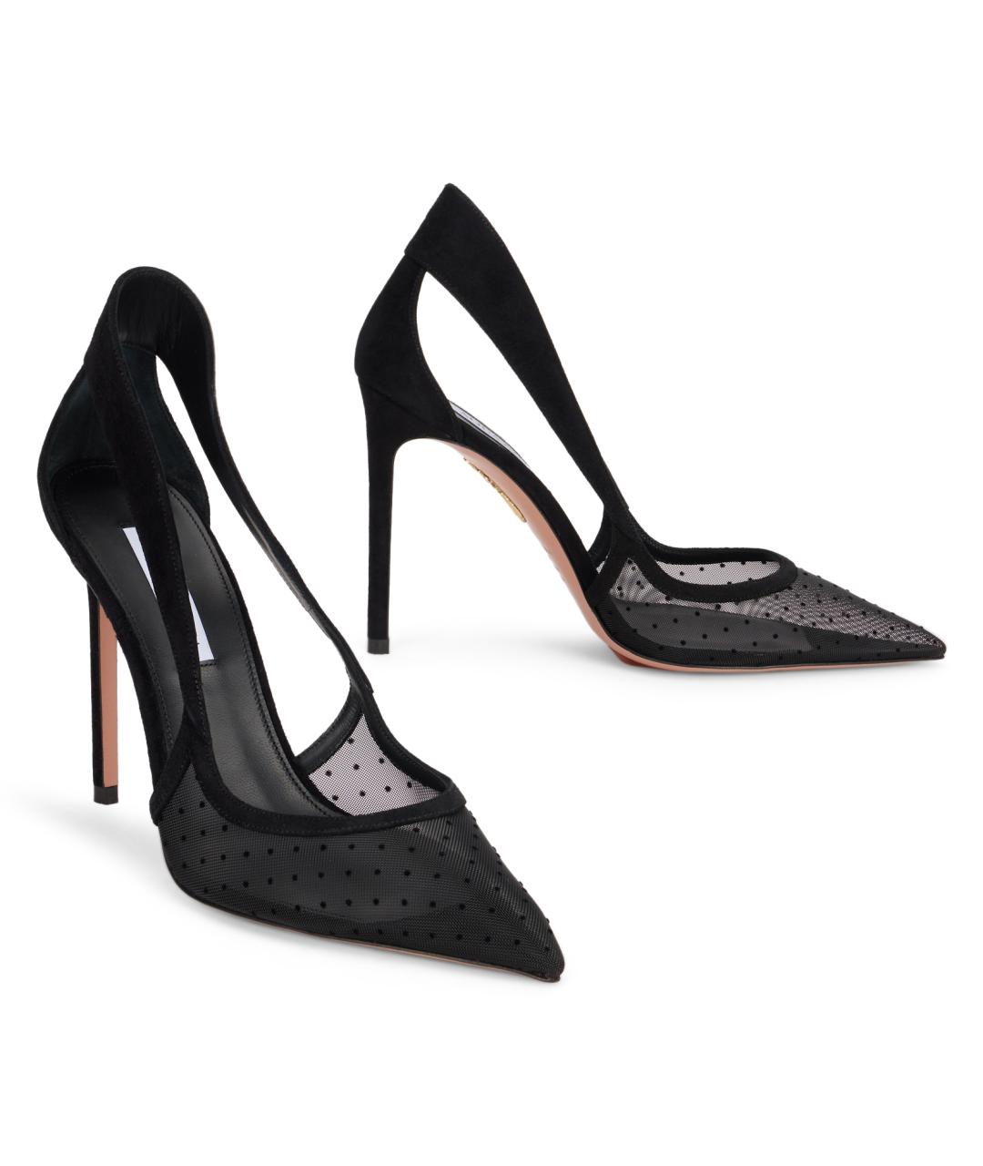 AQUAZZURA Черные кожаные туфли, фото 3