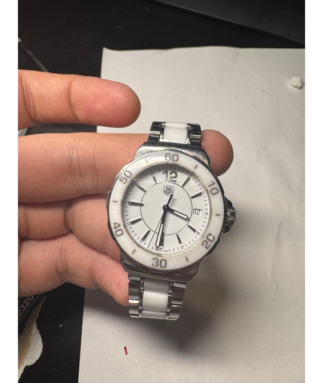 TAG HEUER Белые керамические часы, фото 5