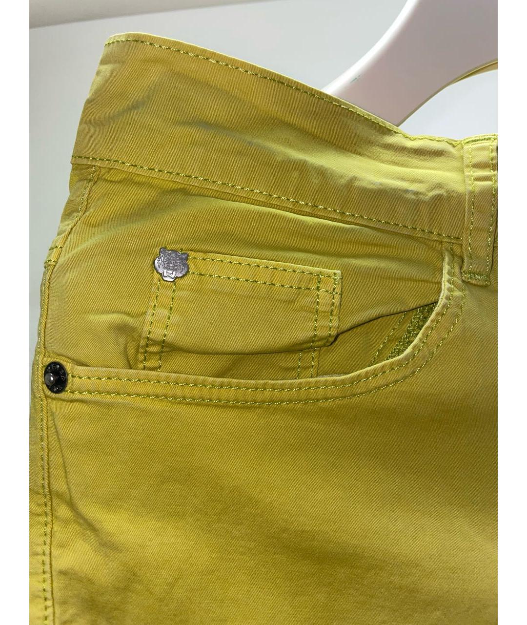 KENZO Желтые хлопко-эластановые шорты, фото 4