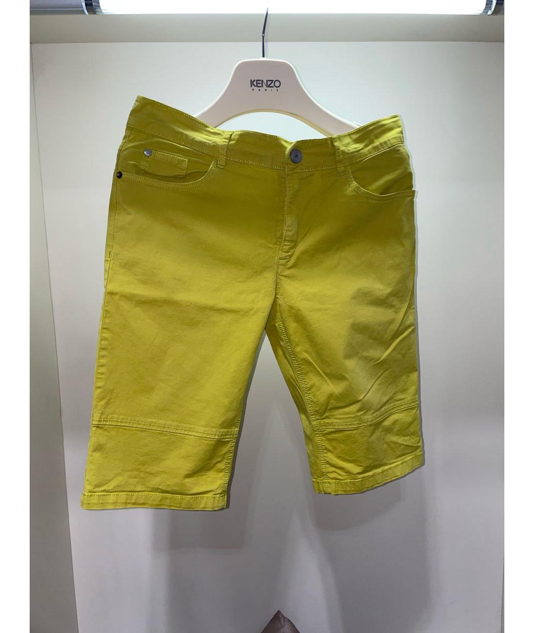 KENZO Желтые хлопко-эластановые шорты, фото 5