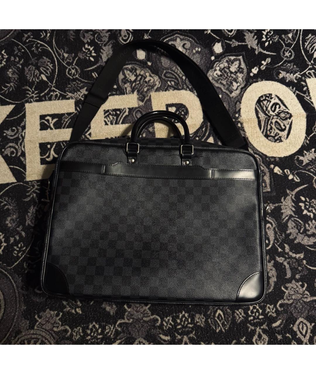 LOUIS VUITTON Черный портфель, фото 2
