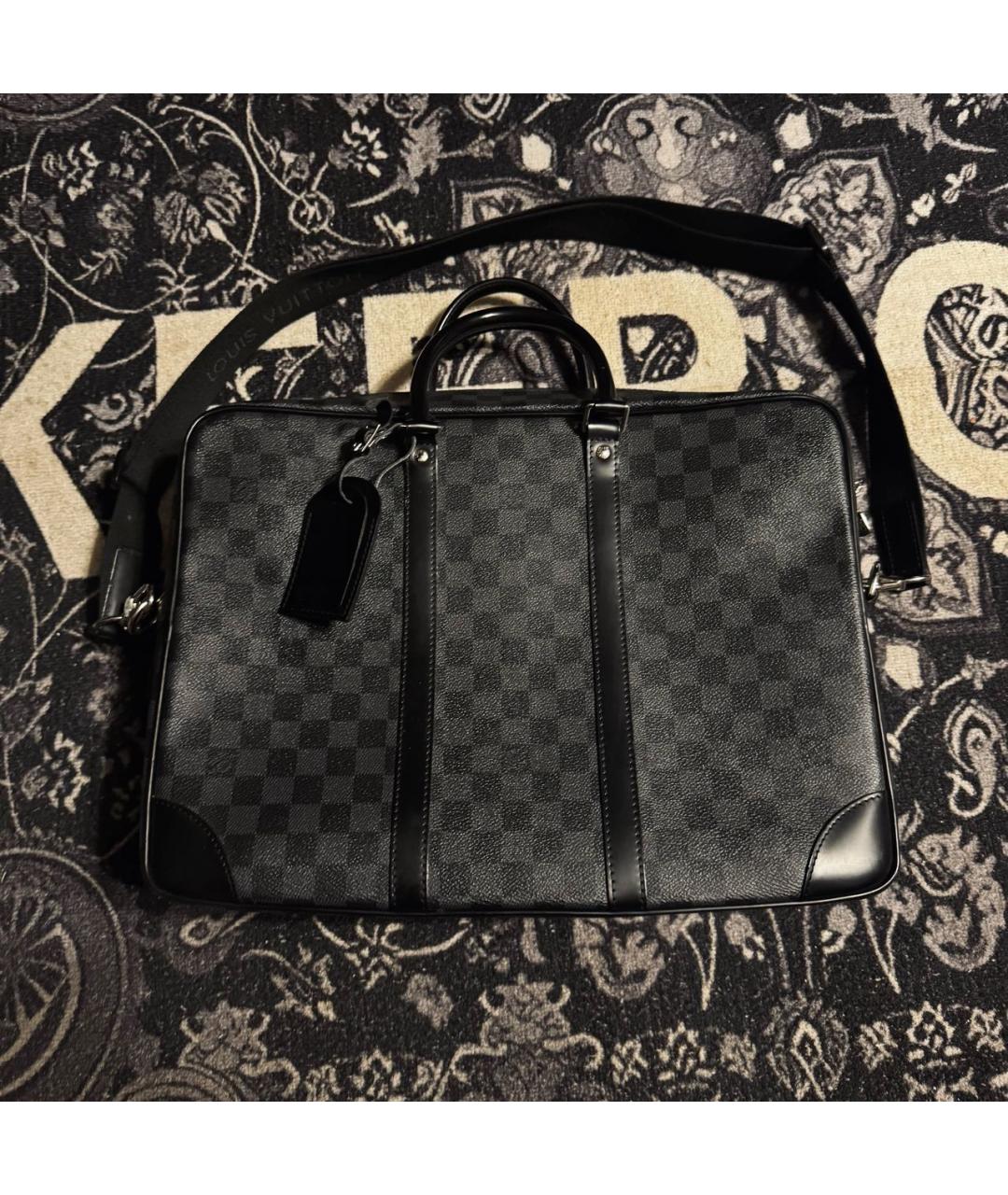 LOUIS VUITTON Черный портфель, фото 7