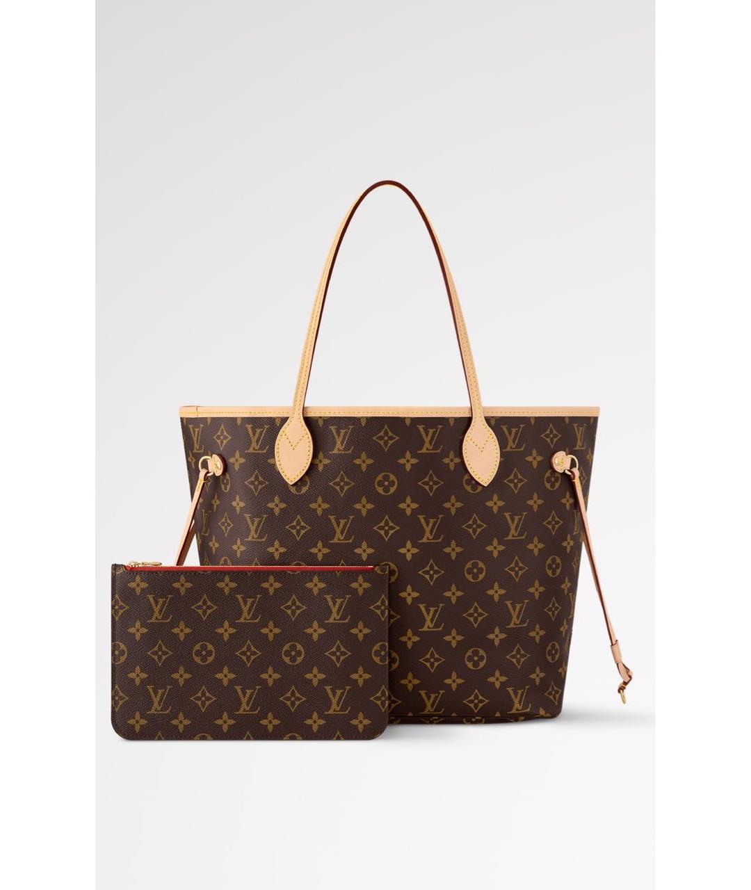 LOUIS VUITTON Коричневая сумка тоут из канвы, фото 4
